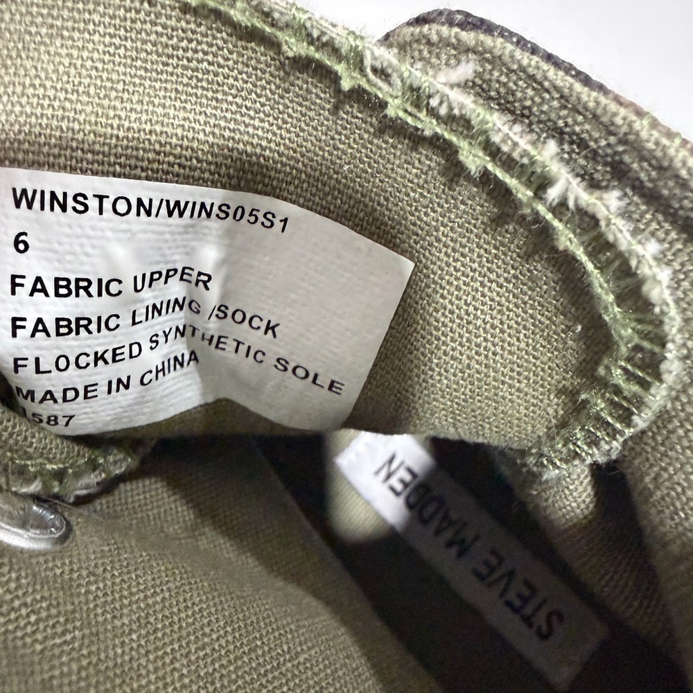 Steve Madden Green Camouflage High-Top Sneakers - Picture 5 of 9